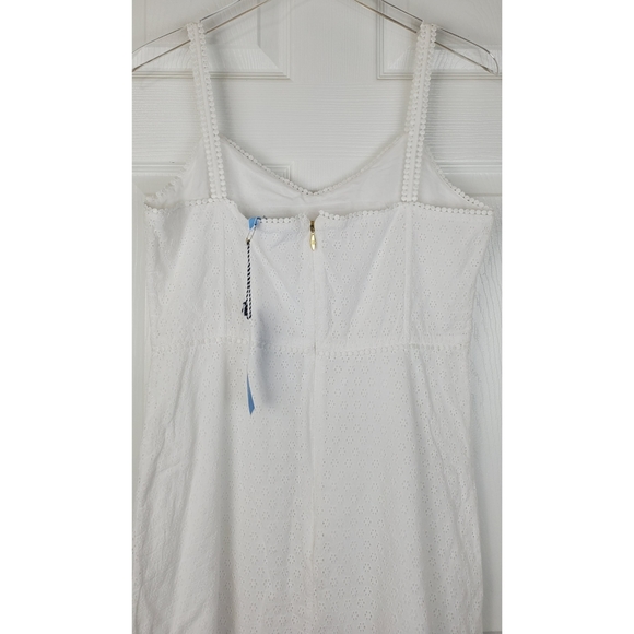 NWT Draper James eyelet flounce ruffle hem strappy spring summer dress white - Picture 11 of 15